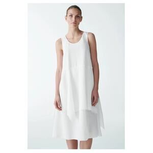 COS White Layered Mini Dress
